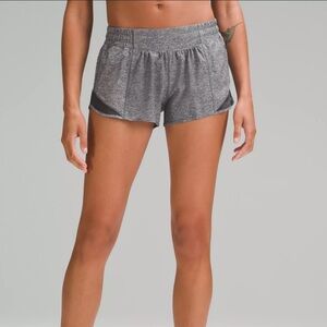 Gray Lululemon hottie hot shorts 2.5